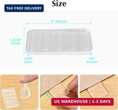 8 Pcs Table Wedge Clear Shim, Plastic Shims Levelers Adjustable Blocks Furniture