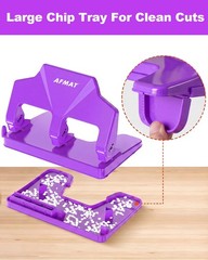 3 Hole Punch Heavy Duty, 40Sheet Three Hole Punch, 50% Reduced Effort, 3 Hole…