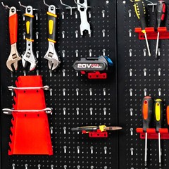 Pegboard Wall Organizer Kit 4 ft.Metal Toolboard W/ 25 Accessories & 3 Pegboards