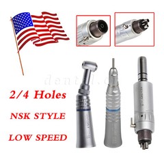 NSK Style Dental Slow Low Speed Handpiece Straight Contra Angle Air Motor 2/4H Y
