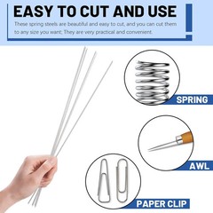 Glarks 104Pcs Stainless Steel Spring Wire Assortment Kit – Diameter 0.3-3mm, Len