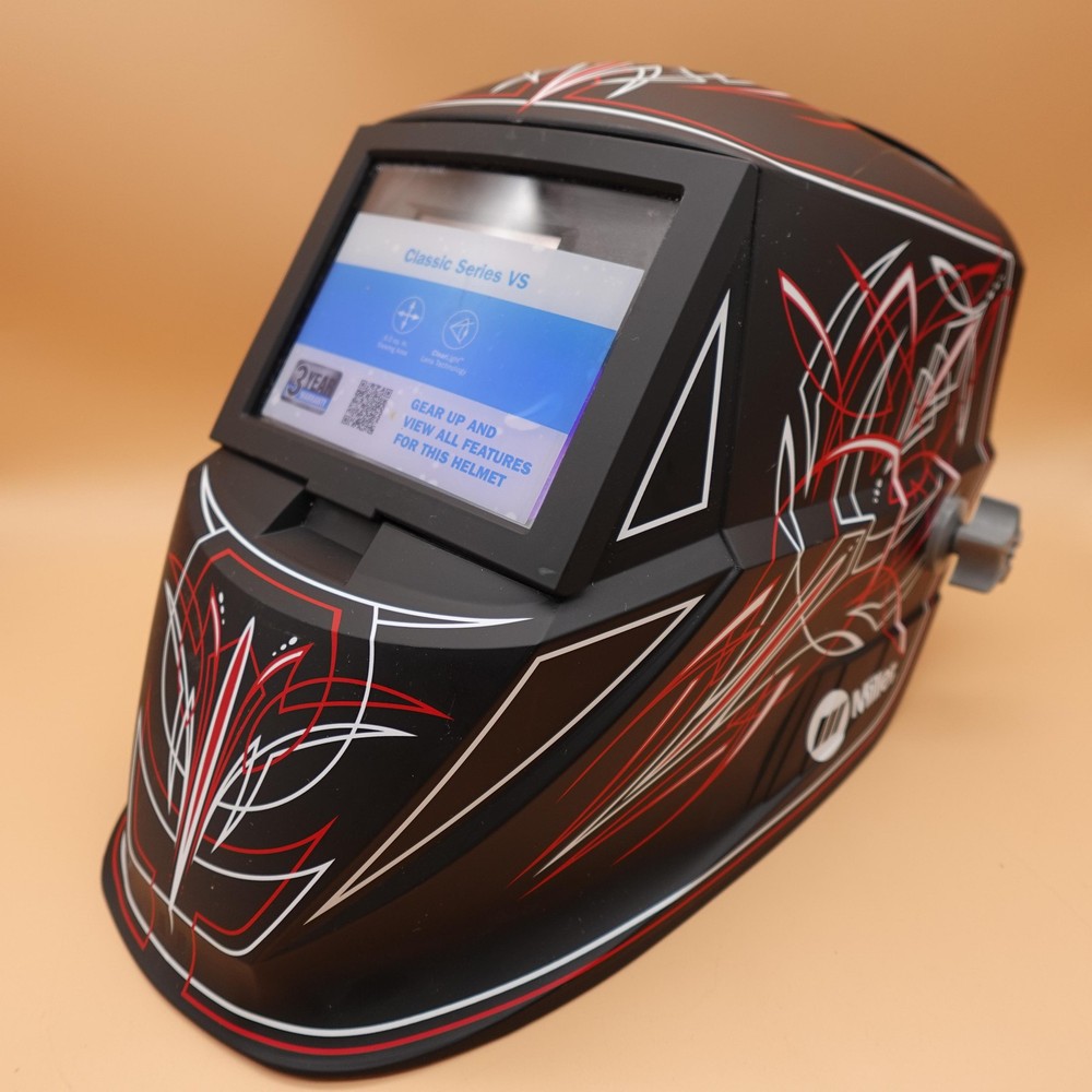 Miller Classic Series VS Auto Darkening Welding Helmet Digital Black Red Graphic