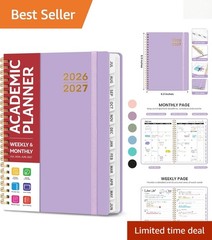 Monthly & Weekly Planner 2026-2027, A5 Size for Easy Organization & Goal Setting