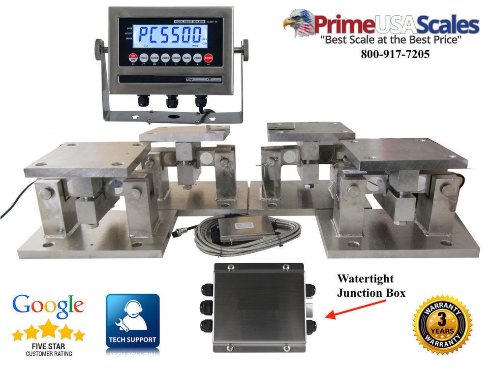 Load Cell Conversion Kit Weigh Module for Scale Tank Hoppers Vessels 20,000 lb