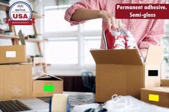 Bright Color Labels 2X1.2 Inch for Moving and Storage in Neon Green (50Mm X 31Mm