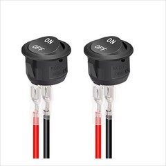 5Pcs 12V round Rocker Switch AC 6A/250V 10A/125V SPST 2 Pin 2 Position On/Off T