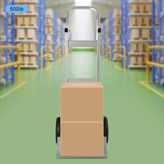 500lbs Aluminum Hand Truck – Heavy Duty Folding Dolly Cart for Moving Warehouse