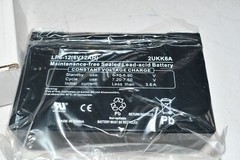 NEW 2UKK6 Sealed Lead Acid Battery: 6V DC, 12 Ah Capacity, 3.7 in Ht, 1.97 in Wd