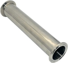 OD 1-1/2” 2 in Length 6″ 8″ Sanitary Pipe tube Ferrule End Clamp Stainless SS316