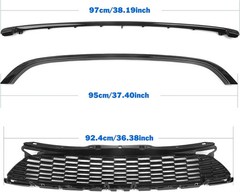 Car Front Bumper Grille Mesh + Frame Trim For Mini Cooper R55 R56 R57 R58