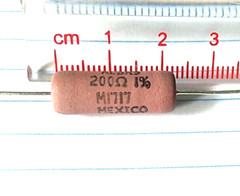 1 pc, 200 ohms, 5W ±1%, axial power resistor. Moisture Resistant, Wirewound