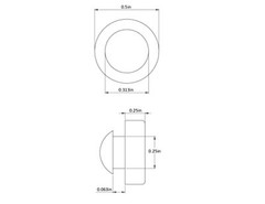 Large Rubber Push-in Ridged Stem Bumpers 1/2″ Diam – Feet – Fits 1/4″ Hole
