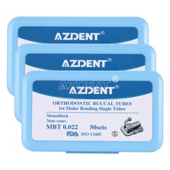 50Sets AZDENT Dental Orthodontic Buccal Tubes 1st MBT 0.022 Bondable Non-Convert