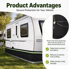 RV Skirting, Easy Installation 360-Degree Mobile Home Skirting 65.6ft x 2.6ft