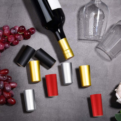 Blulu 200 Pcs Wine Sealer for Bottles PVC Heat Shrink Capsules Bottle Caps for W