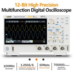 Owon ADS814A 12bits Digital Oscilloscope 100MHz 4CH 1.25GSa/s FFT analysis