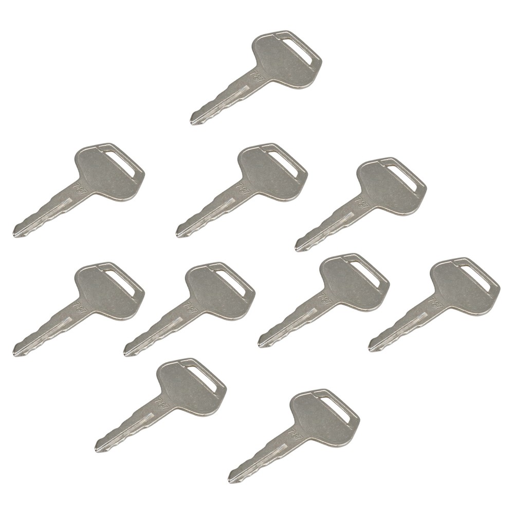 10pcs Keys 787 For Komatsu Heavy Equipment Key Excavator Dozer Loader Backhoe