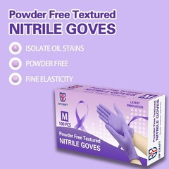 100 Count Disposable Nitrile Exam Gloves 4 Mil Latex-Free Food Safe