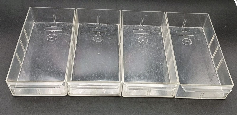 4 Hard Plastic Replacement Drawers 20-501 Plastic Drawers