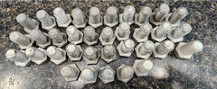 3.5 POUNDS 1/2″-13 x 1″ Silicon Bronze Hex Head Cap Screws Gray Patina Approx 35