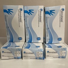 Palmshield Blue Nitrile Power Free Examination Gloves, 100/box (6 Of 100).