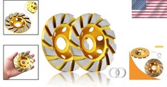 2 Pcs 4 inch Diamond Segment Grinding Wheel Disc Grinder Cup Concrete Stone Cut