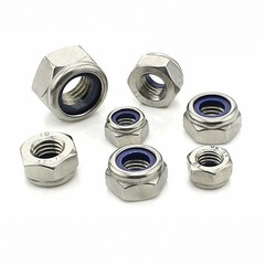 304 Stainless M6 M8 M10 M12 Left Hand Thread Nylon Insert Lock Nuts Nyloc Nuts