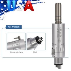 Dental Low Speed External Water Spray Contra Air Motor Handpiece 4Holes AS