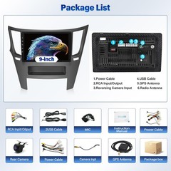4+64GB Android 14 9Inch Car Stereo for Legacy 2009-2014 Carplay Android Auto