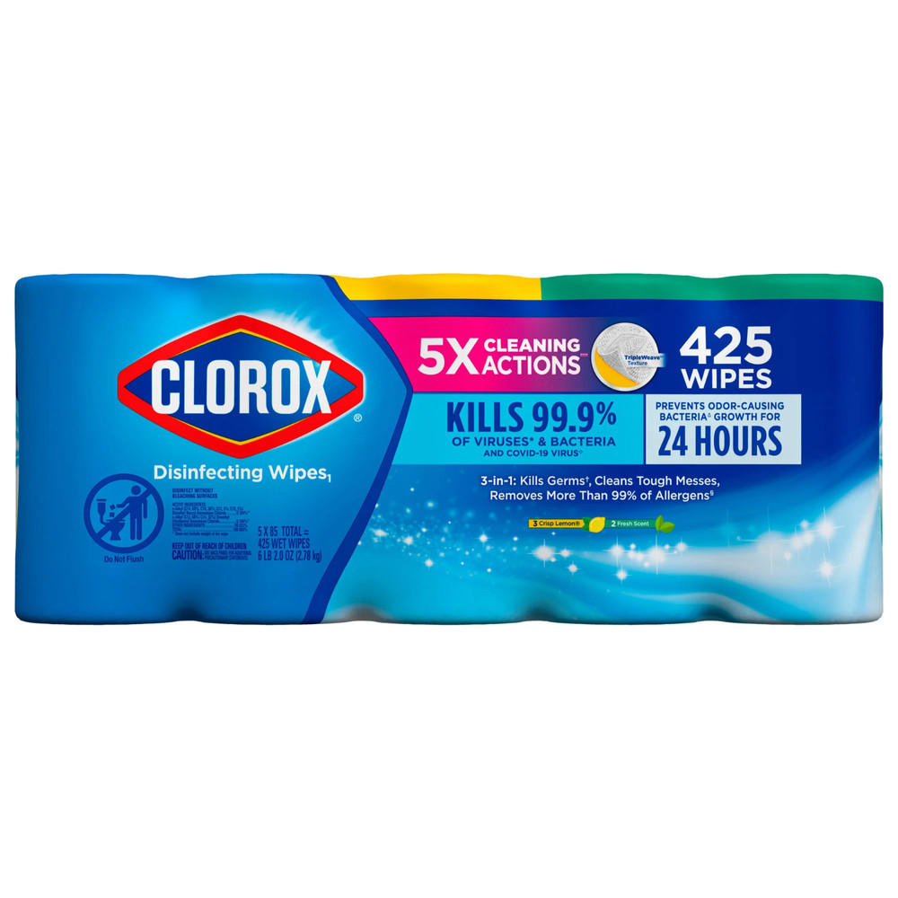 Clorox Disinfecting Cleaning Wipes, Variety Pack, 85-count, 5-pack