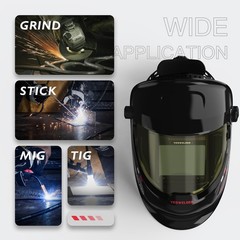 YESWELDER Solar Auto Darkening Welding Helmet 4 Sensors TIG/MIG/ARC/Grind/Plasma