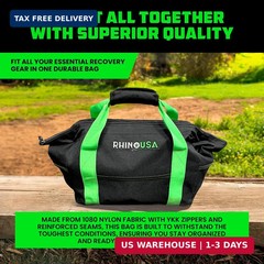 Rhino USA Heavy Duty Recovery Gear Storage Bag – Ultimate Recovery Kit Equipment