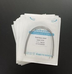 Dental Orthodontic Stainless Steel Arch Wires Round Wire Ovoid/Natural 10pcs/bag