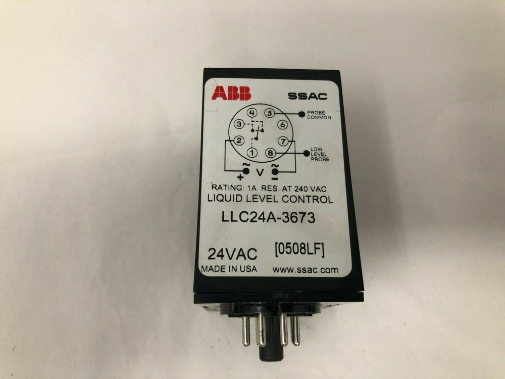 ABB LLC24A-3673 SSAC Liquid Level Control Relay 24VAC (0508LF)