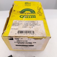 (QTY : 28) Holo Krome 3/8″ X 1-1/2″ Standard Dowel Pin Black Lustre Alloy Steel