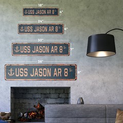 USS JASON AR 8 Vintage Street Sign us navy ship veteran sailor rustic gift