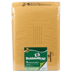 Duck Brand Kraft Bubble Mailers: 10-1/2 in. x 15 in. (Yellow) [5 Items]