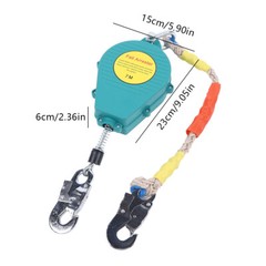 23ft Self Retracting Lifeline Lanyard Fall Arrester Fall Safety Harnesses 330lbs