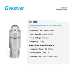 2.4mm Female Connector for .086” Series Cables | DC – 50GHz