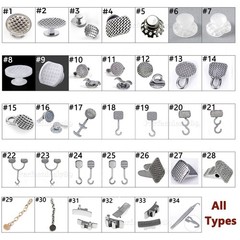 32 Options Dental Orthodontic Bondable Lingual Buttons Round/Rectangular Base