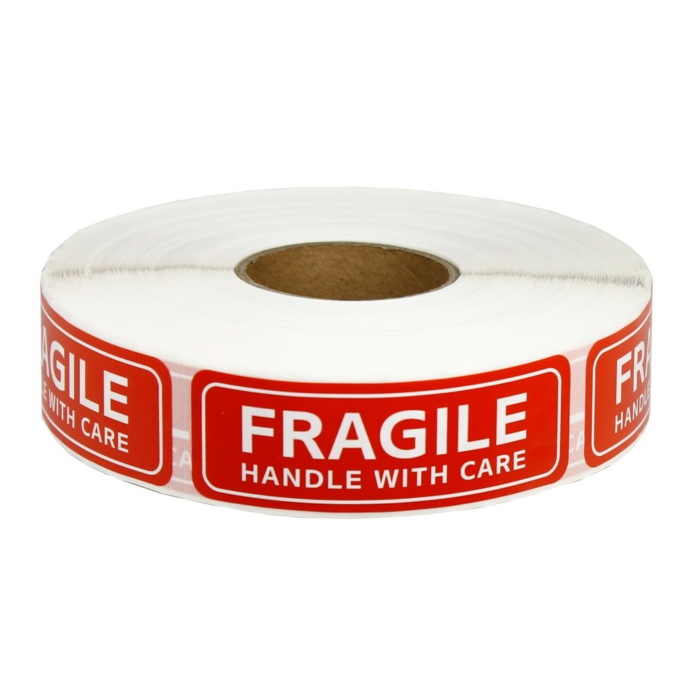 1000 PCS 1″x3″ FRAGILE HANDLE WITH CARE Stickers Labels Easy Peel & Apply 1 Roll