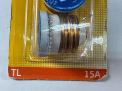Screw-In Plug Fuses (3-PACK) 15-Amp Time Delay Bussmann BP/TL-15 New Sealed