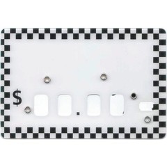HUBERT Deli Dial Wheel Price Tags Black Check Plastic – 2 2.5*4 inches, White