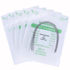 5-200×014 Upper Dental Thermal Activated Niti Round Ortho Arch Wires Ovoid Form