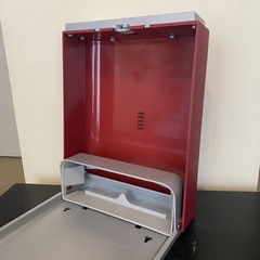Cintas Paper Towel Dispenser Commercial Replacement Wall Mounted Deep Red Silver