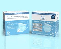 125-Pack Disposable Face Mask Premium Comfort Earloops with Dispenser Box