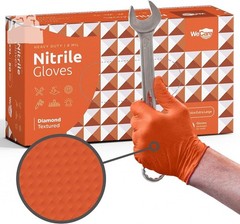 8 Mil Nitrile Gloves Heavy Duty Mechanic Disposable Diamond Grip