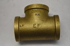 Lot of 6 Supply Giant BRTE0100-NL 1 Brass Tee Lead Free Female Threaded NPT