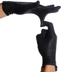 Black Nitrile Gloves, 9.5″ Length, Latex Free, 100/1000 PCS, XS,S, M, L, XL