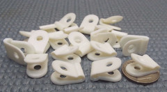 x20 SMALL 1/16 x 3/8 ESSENTRA N-1-19 WIRE CABLE CLAMP ROUND LOOP NATURAL FLAT #4